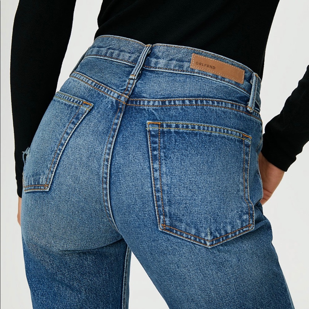 GRLFRND Helena Crop High Rise Straight Leg Jeans - Picture 5 of 6